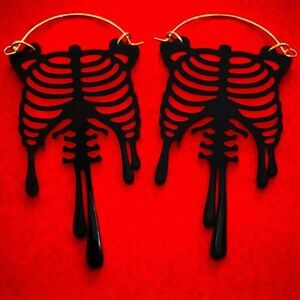 Jewelry | Dripping Ribs Ribcage Spinal Cord Skeleton Gothic Creepy ...